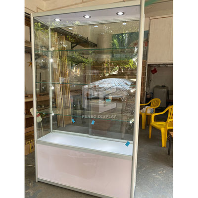 ODM Aluminum Frame Wall Glass Case 47*17.7 Full Vision Showcase