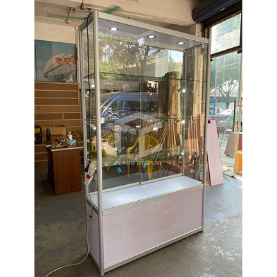 ODM Aluminum Frame Wall Glass Case 47*17.7 Full Vision Showcase