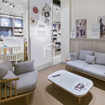 Powder Coated Attractive Clothing Display Racks Stands For Garment Store Decoration OEM