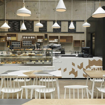 20mm Thick MDF Coffee Shop Display Counter Fire Retardant