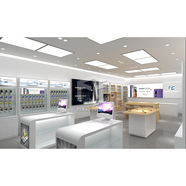 16mm MDF Phone Shop Display Cabinet High Density Boards EPE Cotton Pakcaging