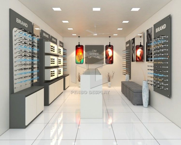 L5 LED Eyewear Glass Display Rack With 8mm Thick Melamine Board